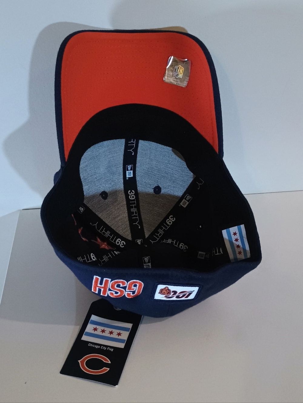 New Era Chicago BearsNavy Blue Cap with Orange & White Bear Logo - Picture 4 of 4